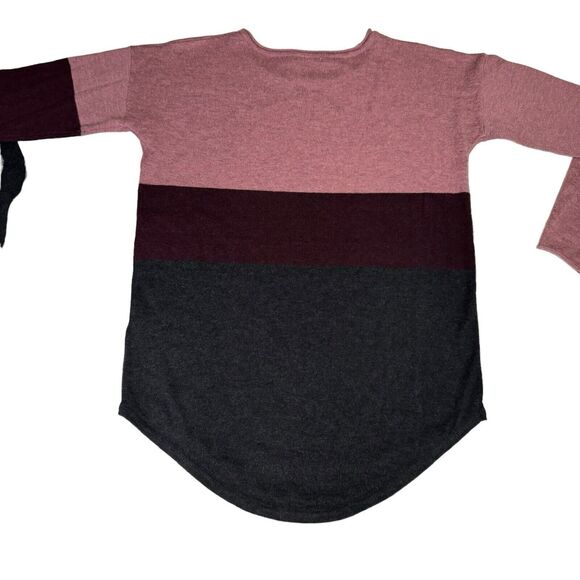 Smartwool Size XS Women's Shadow Pine Crew Sweater Pink Gray Colorblock - Picture 9 of 13
